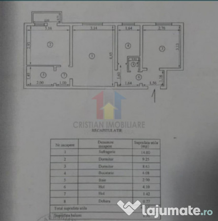3 camere, etaj 2, Disponibil Imediat, Obor 