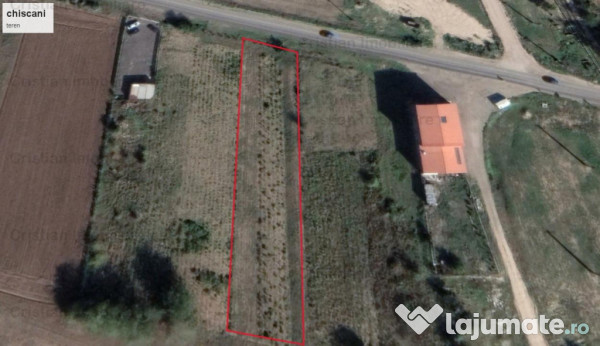 Teren 1750 mp intrare in Chiscani, deschidere 18 m la DJ