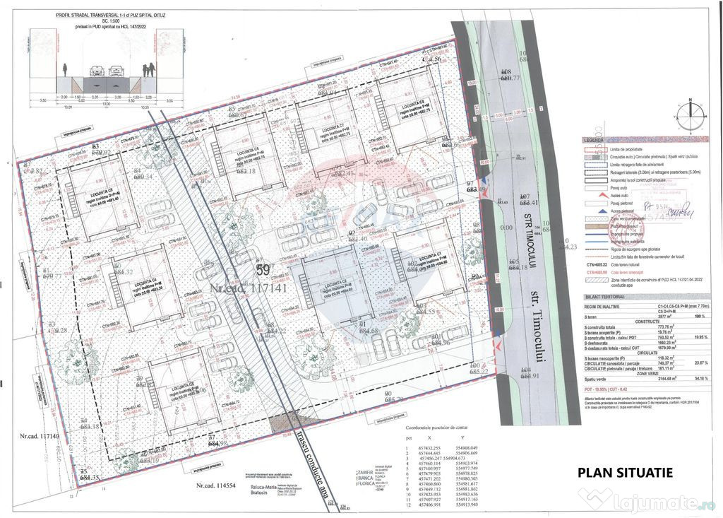 Proiect autorizat (AC) pentru constructia a 6 vile indivi... 