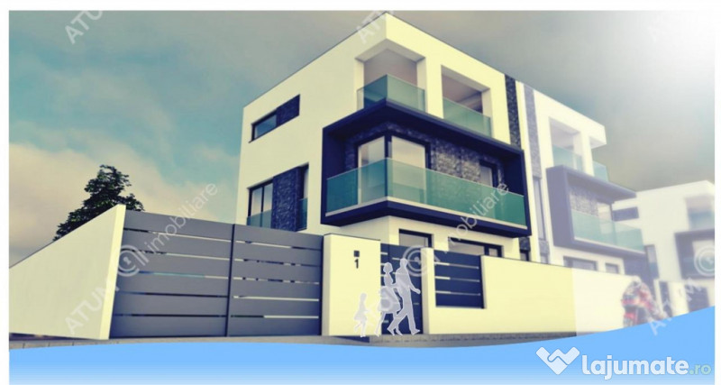 Casa moderna cu 4 camere 3 bai si teren de 214 mp zona Triaj 