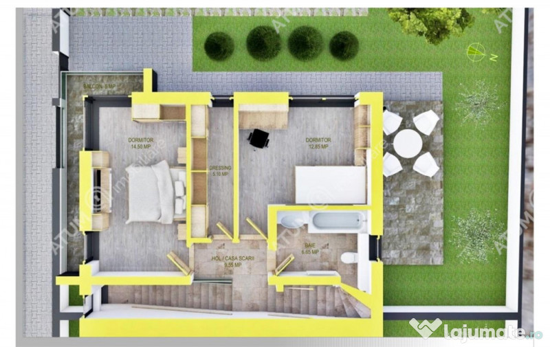 Casa moderna cu 4 camere 3 bai si teren de 214 mp zona Triaj 