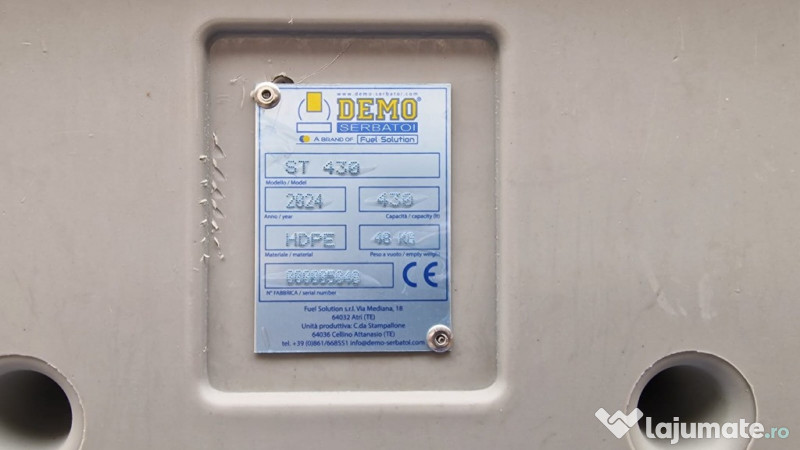 Rezervor Demo Sebatori motorina si AdBlue 