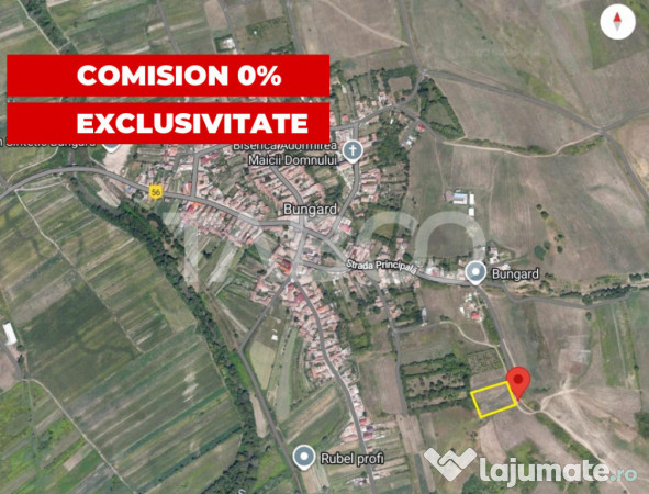 COMISION 0% Teren intravilan de vanzare 423 mp Bungard