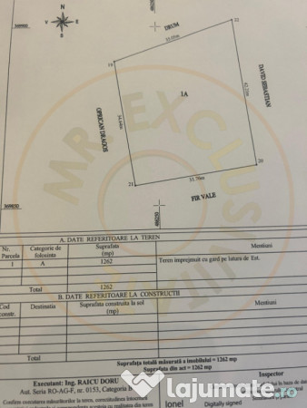 Teren 1262 m2 intravilan sau parcelat Smeura Stoenari Arges 