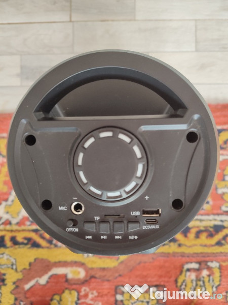 Boxa portabila bluetooth wireless iluminare RGB 