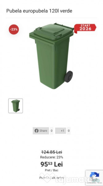 Tomberoane menajere, disponibile în două dimensiuni 