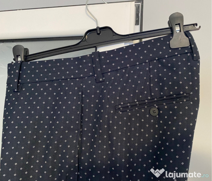 Pantaloni de barbati H&M slim fit, mar. 34/36, bleumarin