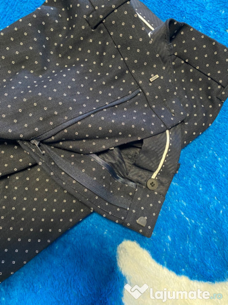 Pantaloni de barbati H&M slim fit, mar. 34/36, bleumarin