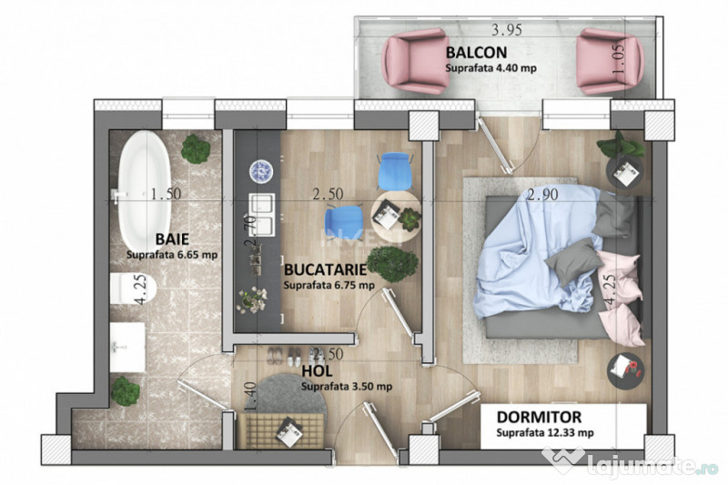 COMISION 0% , APARTAMENT 1 CAMERA , LOC DE PARCARE INCLUS , 