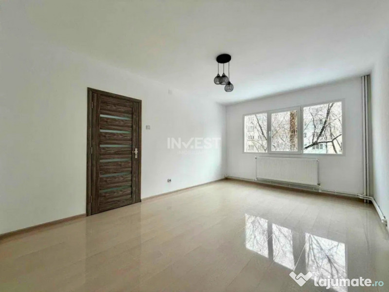 Apartament 3 camere-etaj 1-renovat-Podu Ros-bloc fara risc 
