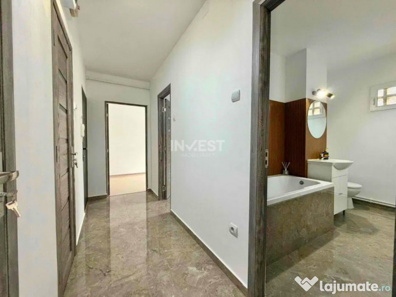 Apartament 3 camere-etaj 1-renovat-Podu Ros-bloc fara risc 