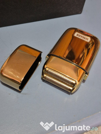 Aparat de ras electric profesional, WMARK, folie titan, 1400 mAh, gold 