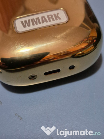 Aparat de ras electric profesional, WMARK, folie titan, 1400 mAh, gold 