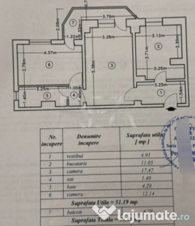 2 camere, 4/8, bloc 1989, 56mp-Panduri-13 Septembrie 