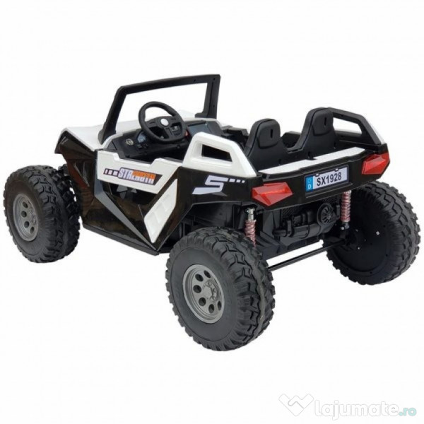 UTV electric pentru 4 copii, Kinderauto Buggy XXL 500W 24V 14Ah White