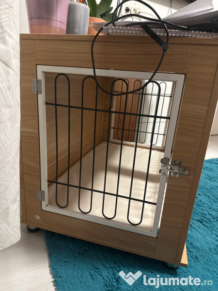 Cușcă animale - lemn și oțel 