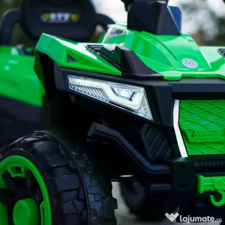 ATV electric pt. 2 copii 4x4 Kinderauto SuperOffroad V2, 4x45W Green