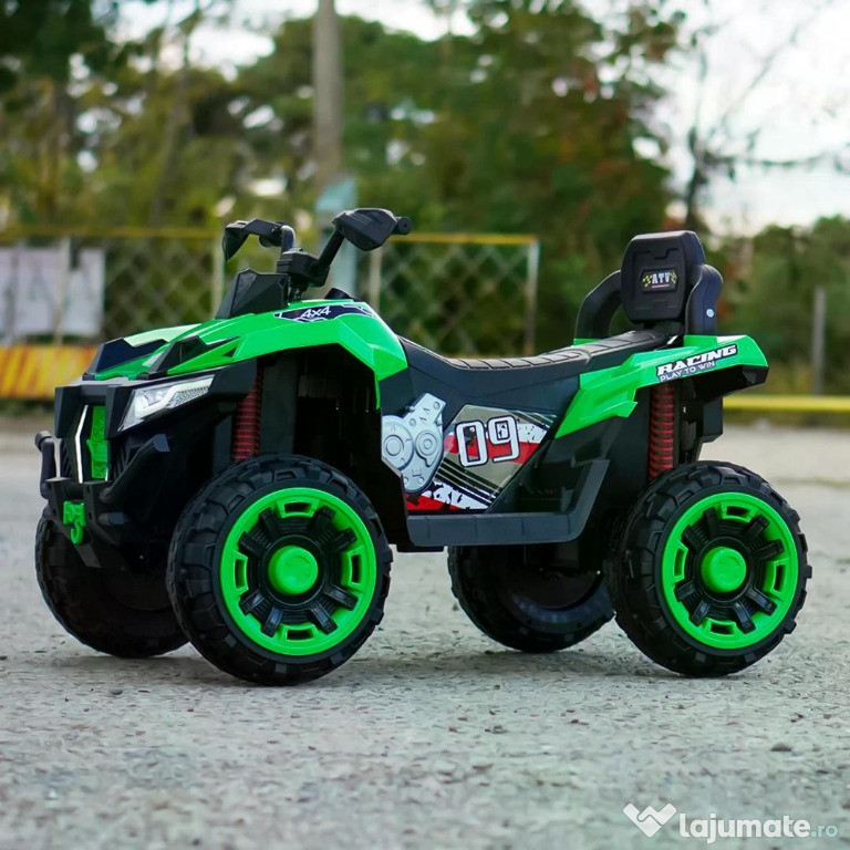 ATV electric pt. 2 copii 4x4 Kinderauto SuperOffroad V2, 4x45W Green