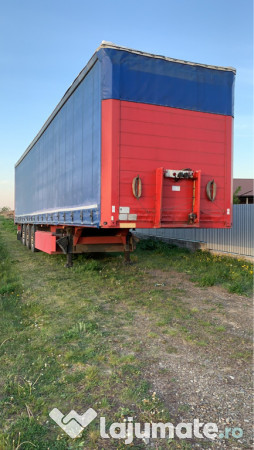 Semiremorci prelată și box și cap tractor 