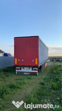 Semiremorci prelată și box și cap tractor 