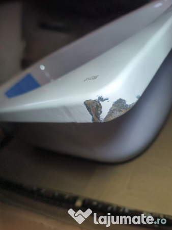 Cada Roca dreptunghiulară 100x70 cm albă din oțel emailat 