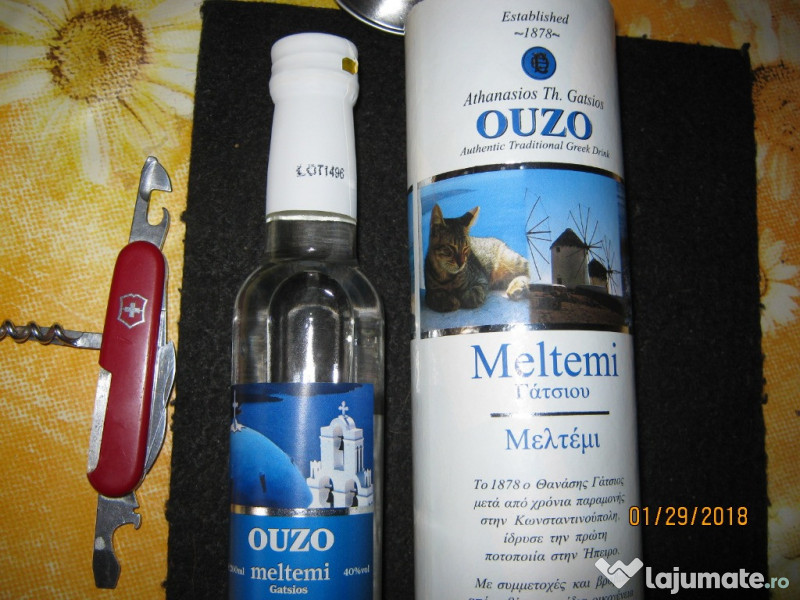 Ouzo original grecia,sticla 200 ml,in cutie originala,mostra 
