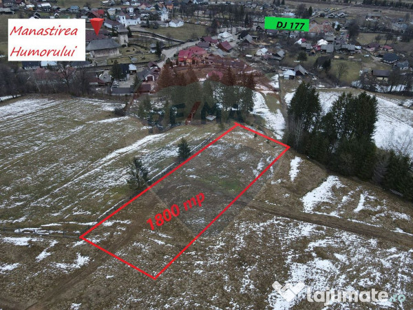 Teren 1,803mp Manastirea Humorului / Strada Stefan cel Mare 