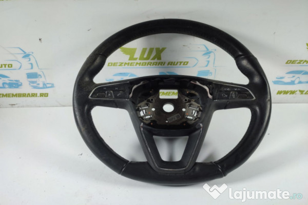 Volan din piele cu comenzi in 3 spite 5f0419091l Seat Leon