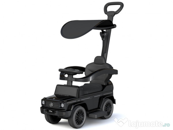 Masinuta premergator pt copii 2 in 1 Mercedes G350d cu parasolar Black 