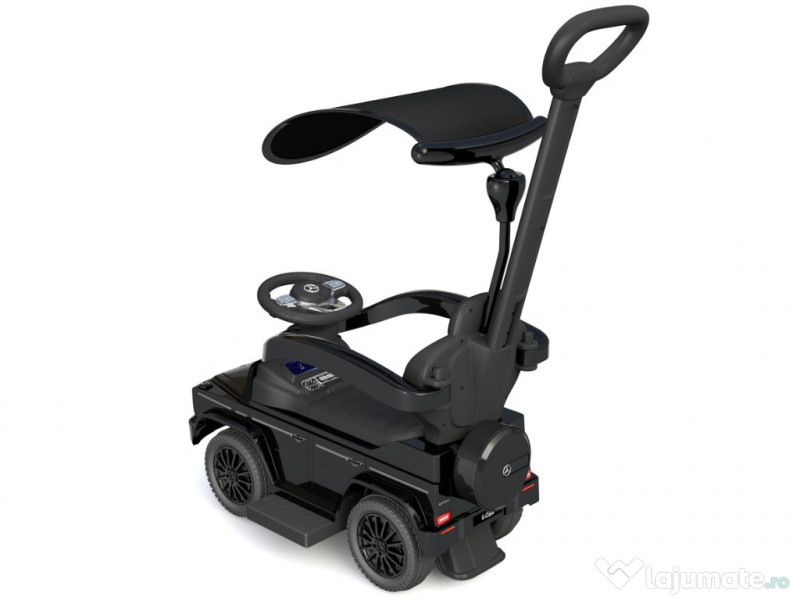 Masinuta premergator pt copii 2 in 1 Mercedes G350d cu parasolar Black 