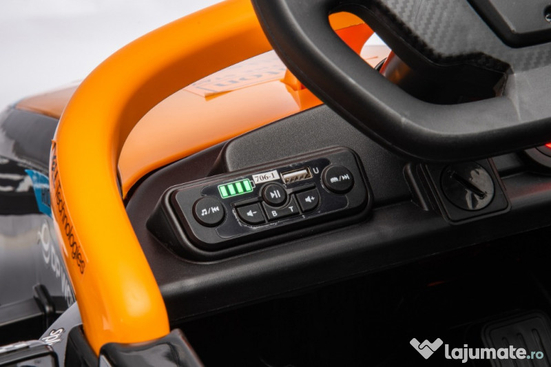 Masinuta electrica Formula 1 McLaren Racing 2x 35W 12V, cu scaun tapit
