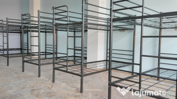 Paturi Metalice Etajate in stoc-ideale pentru muncitori/santiere!