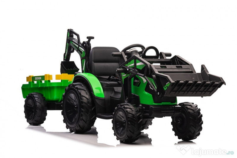 Tractoras electric Kinderauto 720-T, 90W, cupa si incarcator incluse,