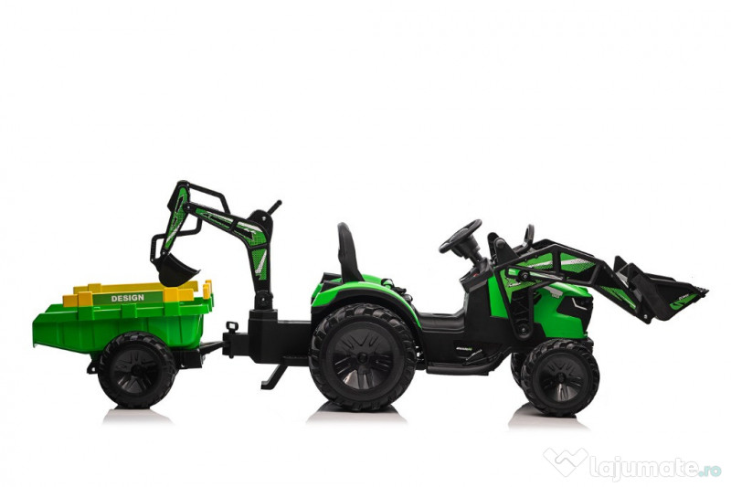 Tractoras electric Kinderauto 720-T, 90W, cupa si incarcator incluse,