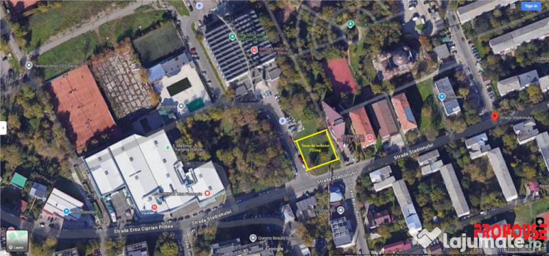 Teren de inchiriat - str. Stadionului - 753mp 