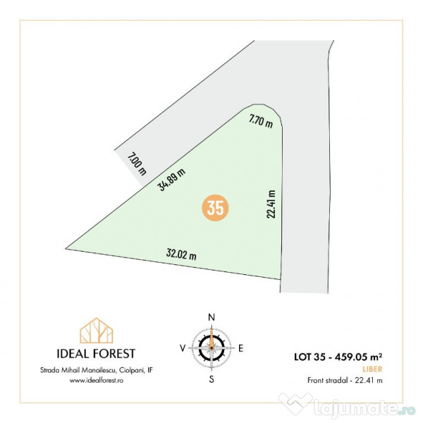 Teren 459mp deschidere la padurea Snagov! Mega reduceri de pret 