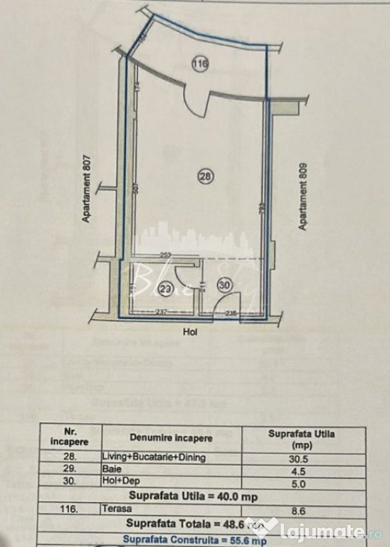 Studio modern cu vedere la mare în Mamaia Nord – Bloc Whi