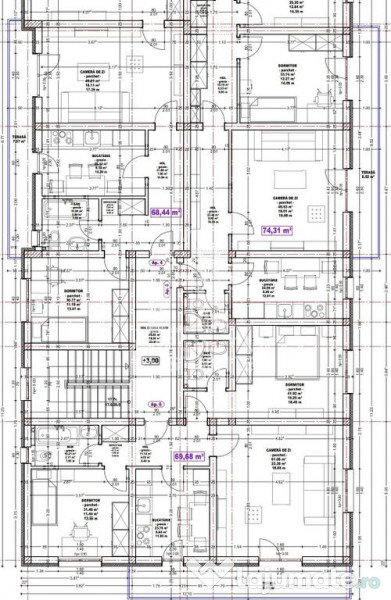 Apartament cu 2 camere, bucatarie inchisa, bloc nou, Cale... 