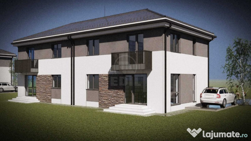 Duplex nou, semifinisat, în ansamblu rezidențial cu parc privat