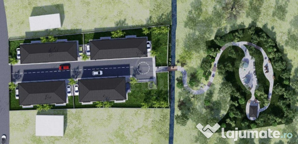 Duplex nou, semifinisat, în ansamblu rezidențial cu parc privat