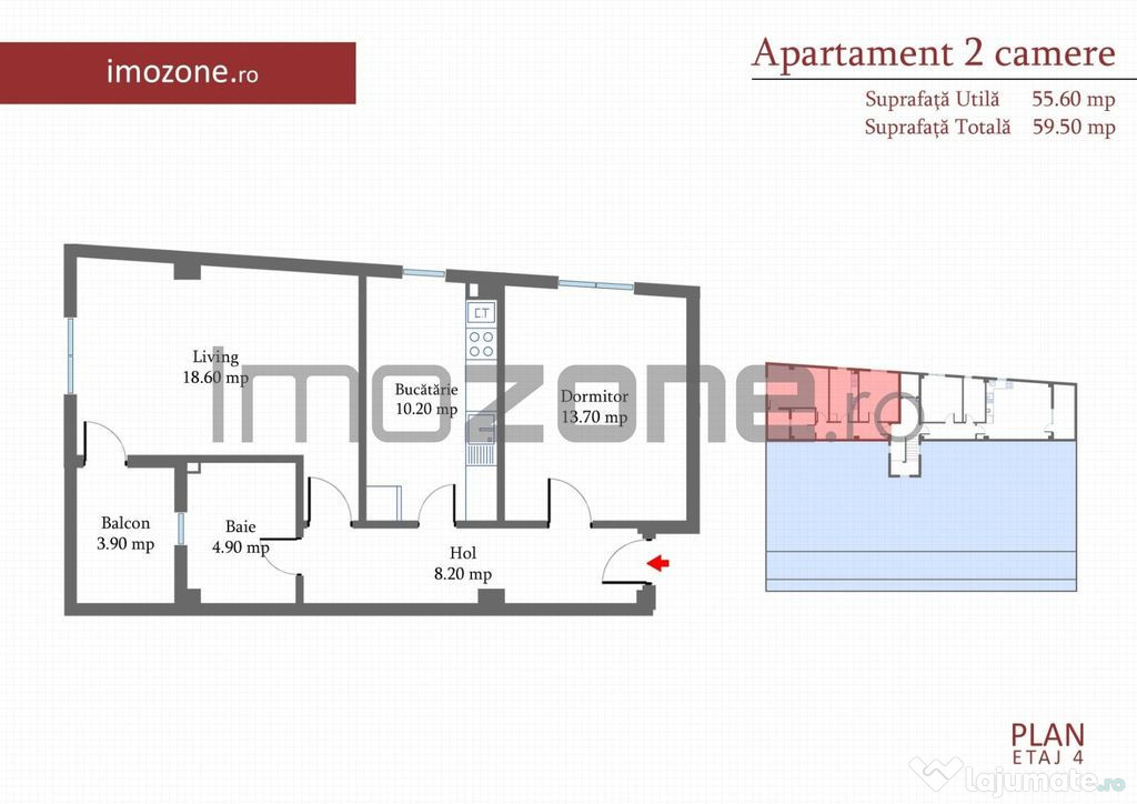 2 camere, 59 mp,decomandat, etaj 4, Margelelor, zona de c...