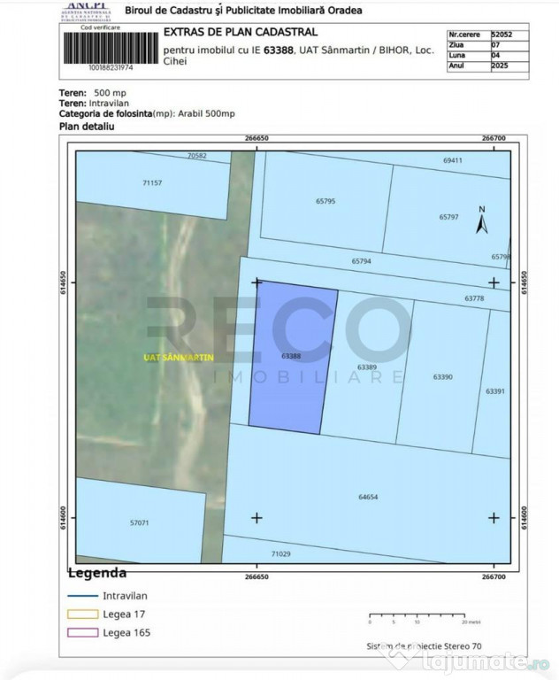 RECO. TEREN INTRAVILAN CIHEI 