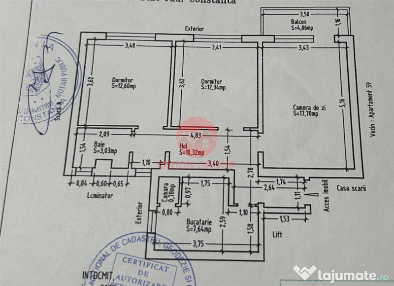 Apartament 3 Camere, Decomandat, Boxa Loc de Parcare, Casa d 