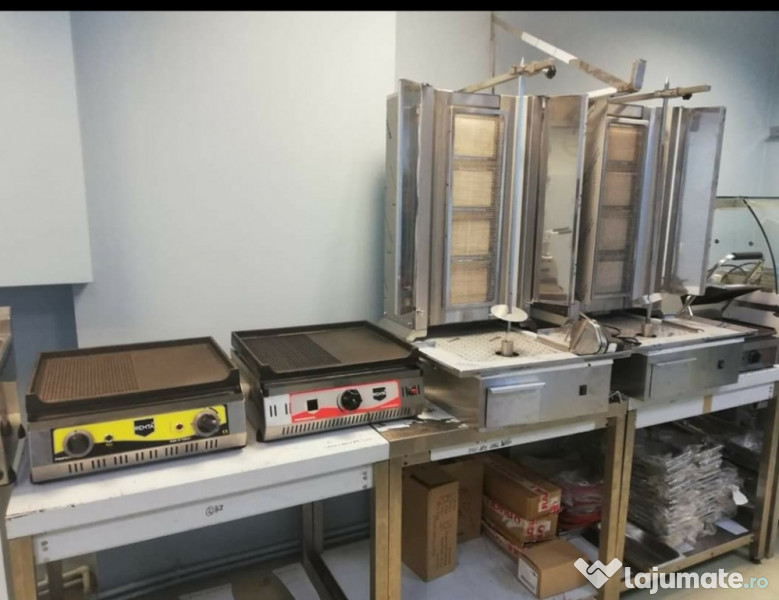 Gratar cu roca vulcanica /gratar profesional pe gaz si electric 