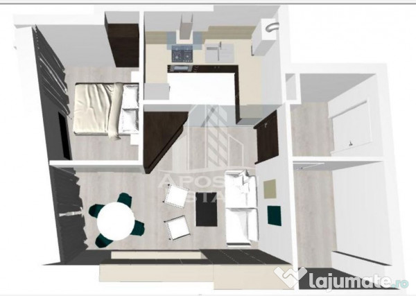 Apartament cu o camera,bloc nou,etaj intermediar, zona So...