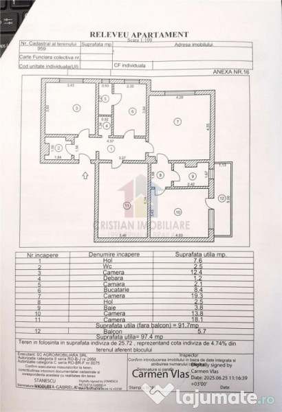 4 camere confort 1 decomandat, 97 mp, parter cu balcon, Buza
