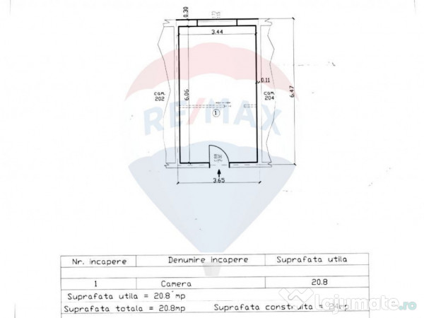 Garsoniera / Camera de camin de vanzare in Sinaia 