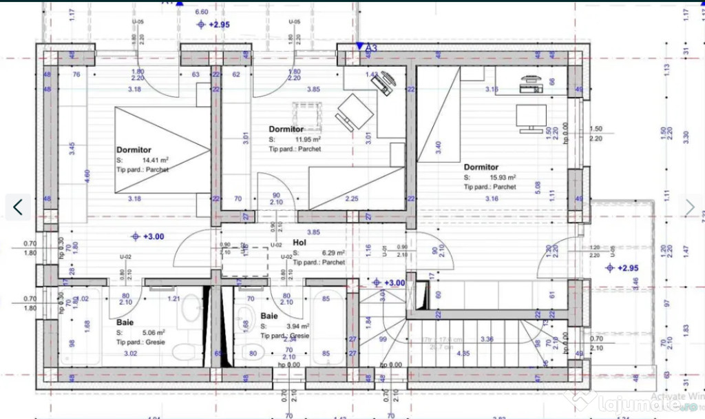 Casa individuala, semifinsata, Floresti 