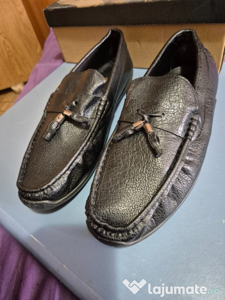Pantofi barbatesti Fashion, marime 45, nepurtati, culoare neagra 