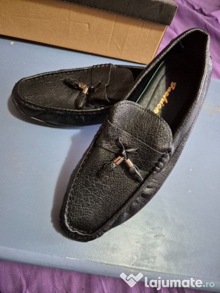 Pantofi barbatesti Fashion, marime 45, nepurtati, culoare neagra 